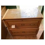 Two-Drawer Wooden Filing Cabinet