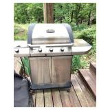 Stainless Steel Gas Grill with Side Tables