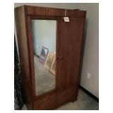 Wooden Wardrobe With Mirror Panel