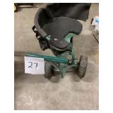 Green Rolling Garden Seat with Basket