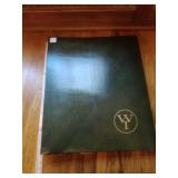 Large green leather book