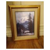 Animal Prints and Mountain Scene Print Animal Prints and Mountain Scene Print