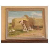 Clydesdales original oil on board Clydesdales original oil on board