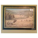 Elk on Canvas Painting Elk on Canvas Painting