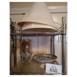 Pionex China Pedestal Bowl made in Japan, Glass Pionex China Pedestal Bowl made in Japan, Glass