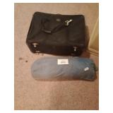 Large suitcase and tent Large suitcase and tent