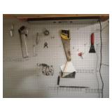 Variety of tools pegboard not included