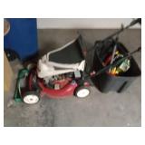 Lawnmower,box hose, chemicals Lawnmower,box hose, chemicals