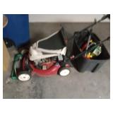 Lawnmower,box hose, chemicals