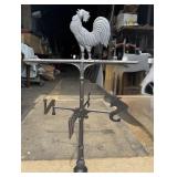 30' Rooster Weathervane Flat Base black