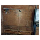 Wooden tool pegboard