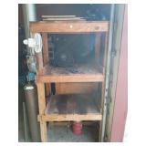 wooden shelf rack