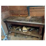 Wooden work bench