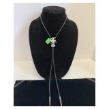 Leather Bolo Tie w/Sterling Tips and Slider