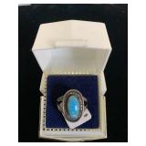 Turquoise and Sterling Ring Size 6