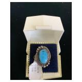 Turquoise and Sterling Ring Size 6