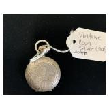 Engraved Waltham Coin Silver Pocket Watch