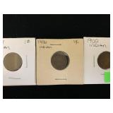 (3) Indian Head Cents