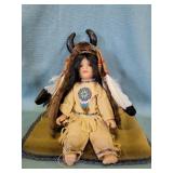 Native American Girl w/ Canoe