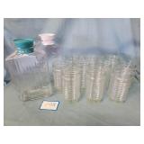 Glassware (2) Juice Containers