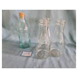 (4) Contemporary milk Bottles