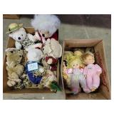 Assorted Stuffed Animals & Baby Dolls