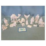 (17) Assorted Porcelain Nativity Scene Figures
