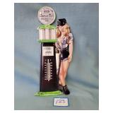 Embossed Metal Snap On Tools Girl Thermometer