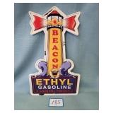 Ethyl GASOLINE Metal Embossed Sign