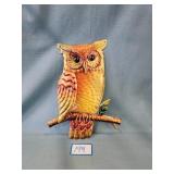 Embossed Metal Owl Sign