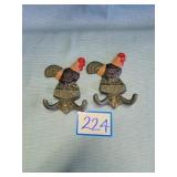 CI Rooster Coat Hooks