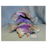 Set of Metal Kissing Fish Signs