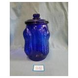 Cobalt Blue Planters Peanuts Jar 14" Tall