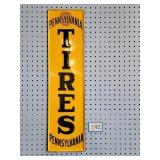 Pennsylvania TIRES Embossed Sign