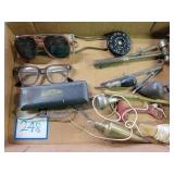 Assortment of Vintage Safety Glasses, Plumb Bobs