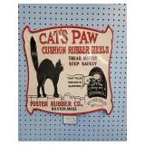 CATS PAW Foster Rubber Co. Embossed Sign