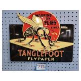 TANGLEFOOT FLYPAPER Embossed Sign