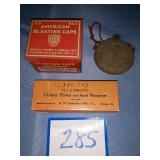 Vintage Blasting Caps** Powder Horn**pinion Tool