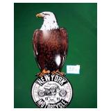 NEW YORK MOTORCYCLE Embossed Sign