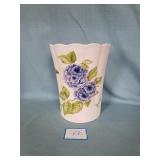 NIB Lenox "Blue Floral Garden" Waste Basket