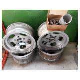 (4) Ford 5 Lug 14" Chrome Rims