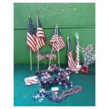 Collection of American Flags and Decor