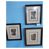 (3) Signed Linda Wilson Impressions