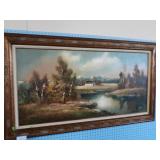 O/C Mountain Scene Signed