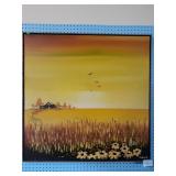 O/C Barn in Field Signed Golem 74