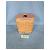 Longaberger Tall Tissue Basket w/Lid