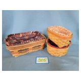 Longaberger Candy Corn Basket & Saffron Basket &