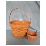 Longaberger Large Fruit Basket & Small Round