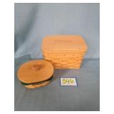 Longaberger Large Recipe Basket w/Lid &