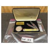 Case Trapper 2001 Knife & 1987 Silver Eagle Case Trapper 2001 Knife & 1987 Silver Eagle